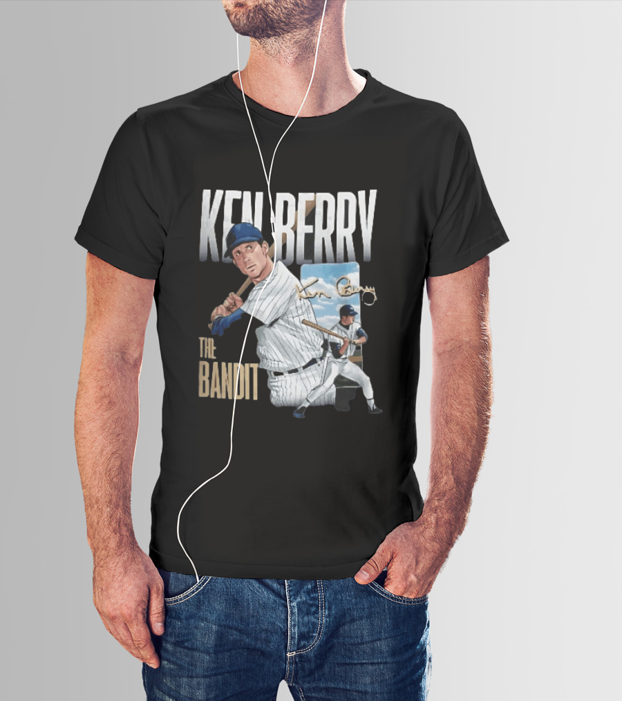 Ken Berry The Bandit Batting Stance With Signature Panel T-Shirt