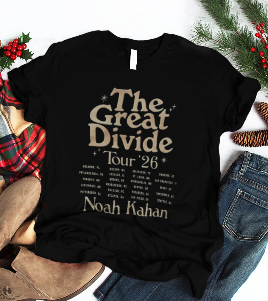 The Great Divide Tour 26 Orlando FL Noah Kahan Event Dates T-Shirt