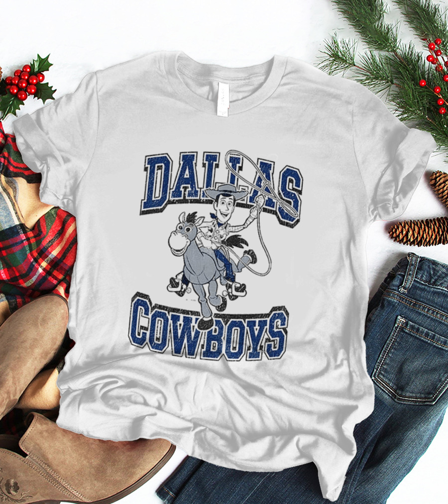Dallas Cowboys Toy Story Woody Riding Cartoon T-Shirt