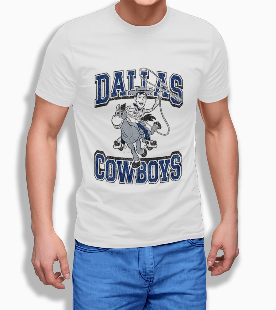 Dallas Cowboys Toy Story Woody Riding Cartoon T-Shirt
