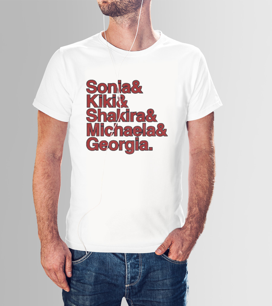 Washington Women's Basketball Sonia Kiki Shakira Michaela Georgia 2026 WNBA Ampersand Stars T-Shirt