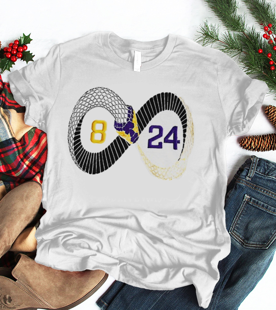 Mamba 8 24 Infinity Kobe Bryant Lakers Basketball Snake Net T-Shirt