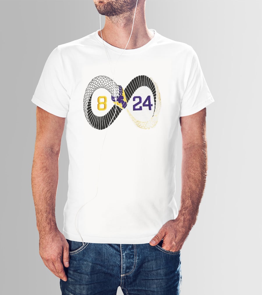 Mamba 8 24 Infinity Kobe Bryant Lakers Basketball Snake Net T-Shirt