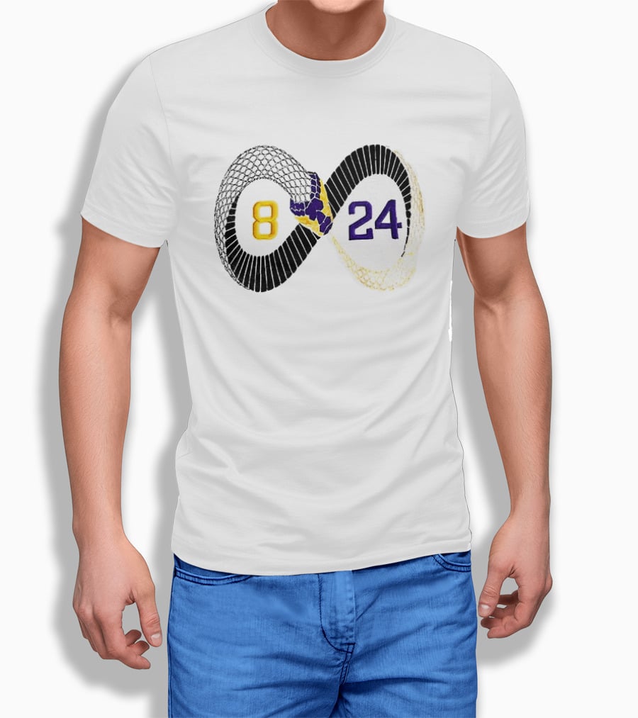 Mamba 8 24 Infinity Kobe Bryant Lakers Basketball Snake Net T-Shirt