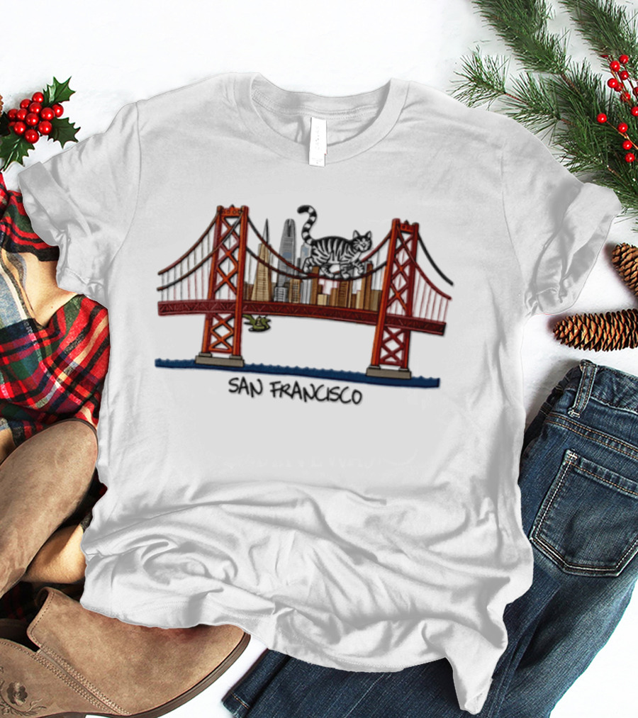 Ryan Gosling B Kliban Cat Golden Gate Bridge San Francisco 2026 T-Shirt