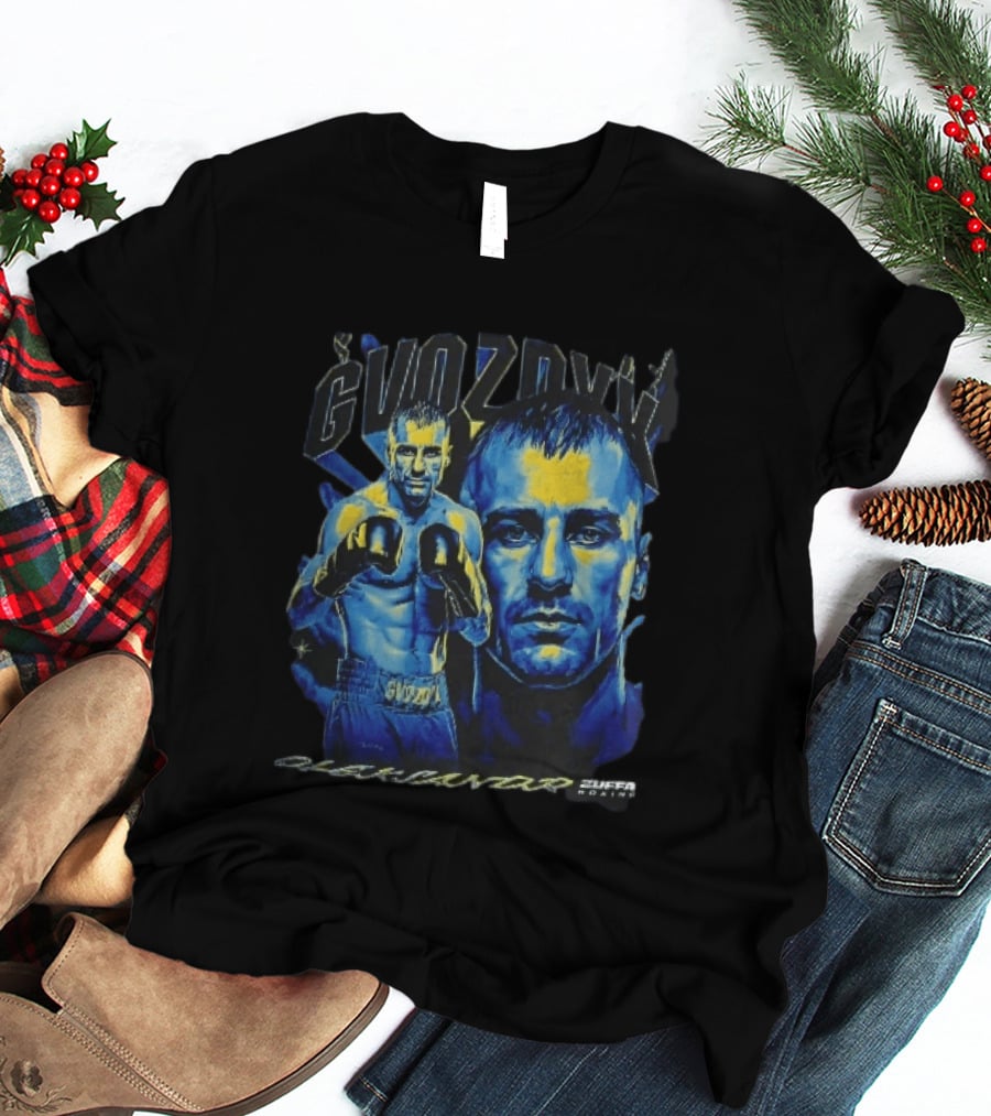 Gvozdyk Oleksandr Zuffa Boxing Yellow Blue Boxer Bootleg T-Shirt