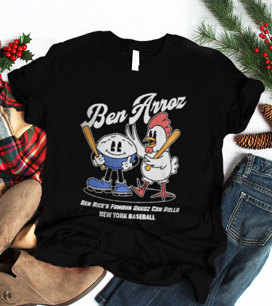 Ben Arroz Famous Con Pollo New York Baseball Cartoon Chicken Bowl T-Shirt