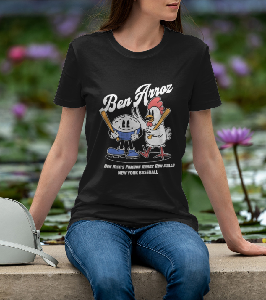 Ben Arroz Famous Con Pollo New York Baseball Cartoon Chicken Bowl T-Shirt