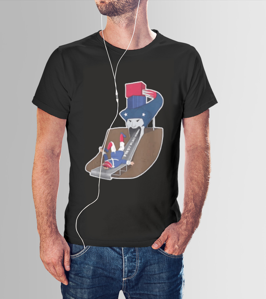 First Place Schedule Patriot Slide Humorous Football Fan Gear T-Shirt