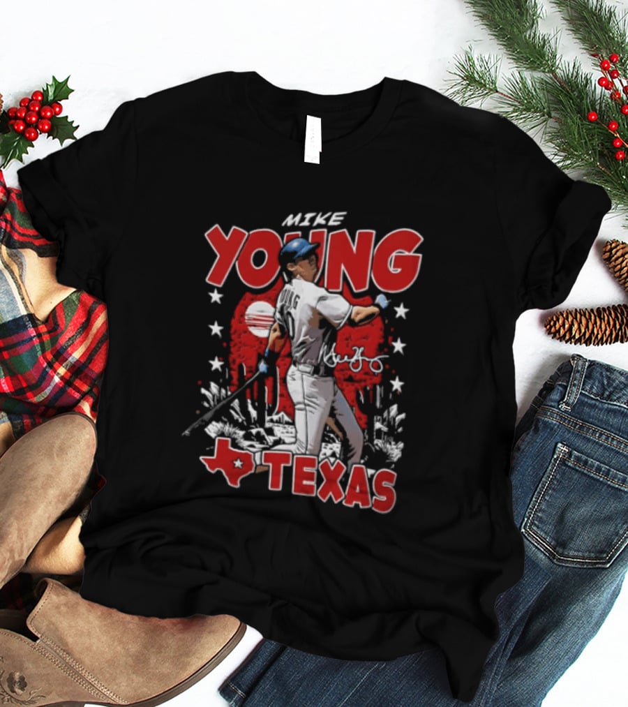 Mike Young Baseball Texas Red T-Shirt
