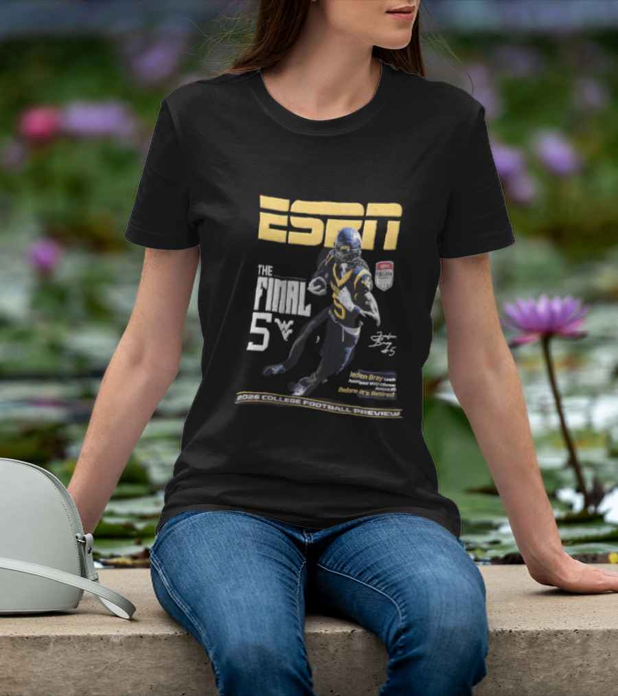 ESPN Jaden Bray 2026 College Football Preview Retired Number 5 T-Shirt