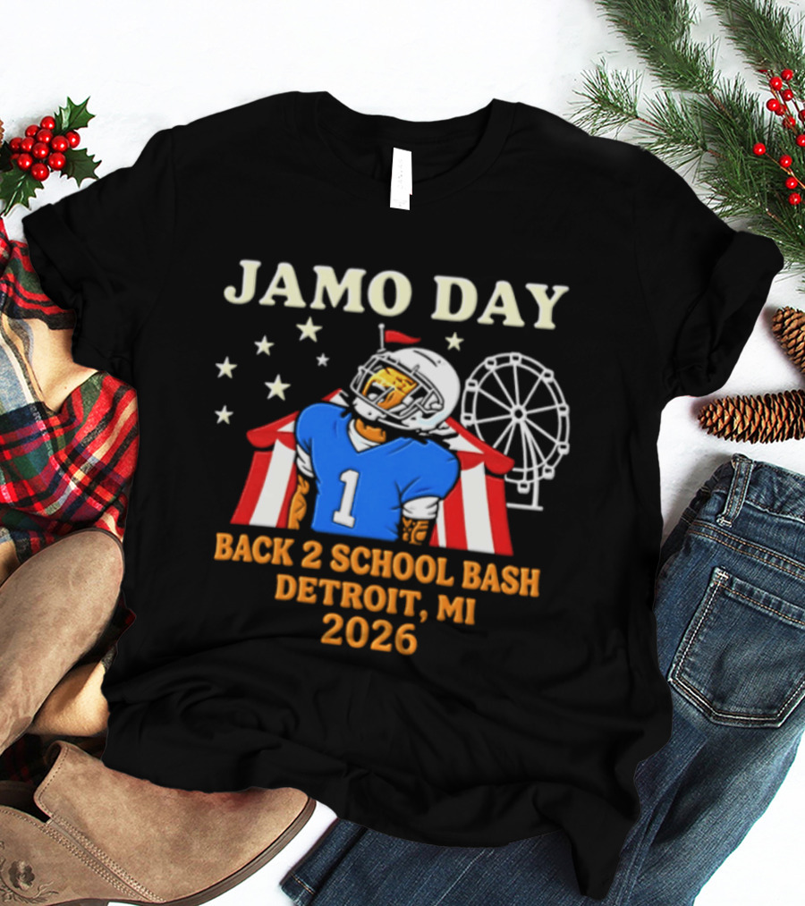Jamo Day Back 2 School Bash Detroit MI 2026 Football Carnival Event T-Shirt