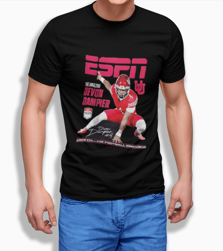 ESPN The Amazing Devon Dampier 2026 College Football Preview T-Shirt