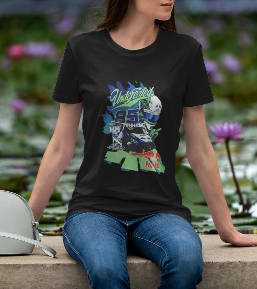 Undefeated 85 Athletics Red Bull Helly Hansen Race Car Helmet Splashes T-Shirt