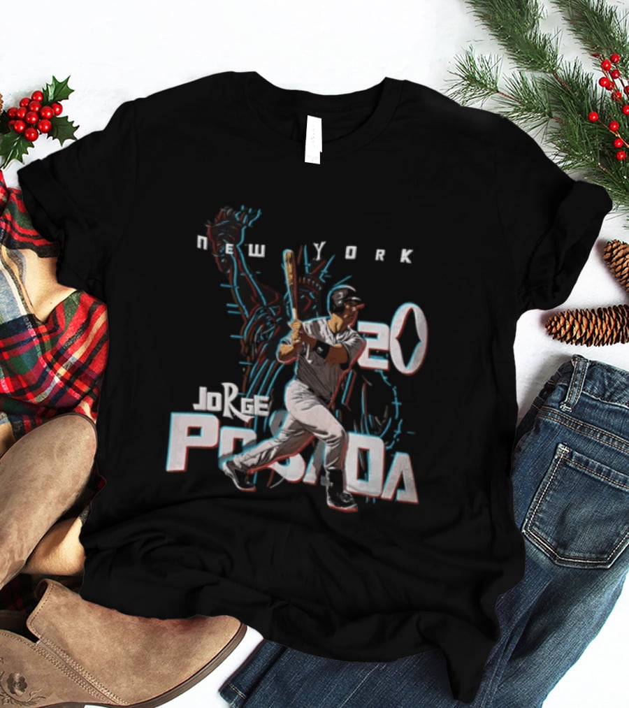Jorge Posada New York Baseball 3D 20 Yankees T-Shirt