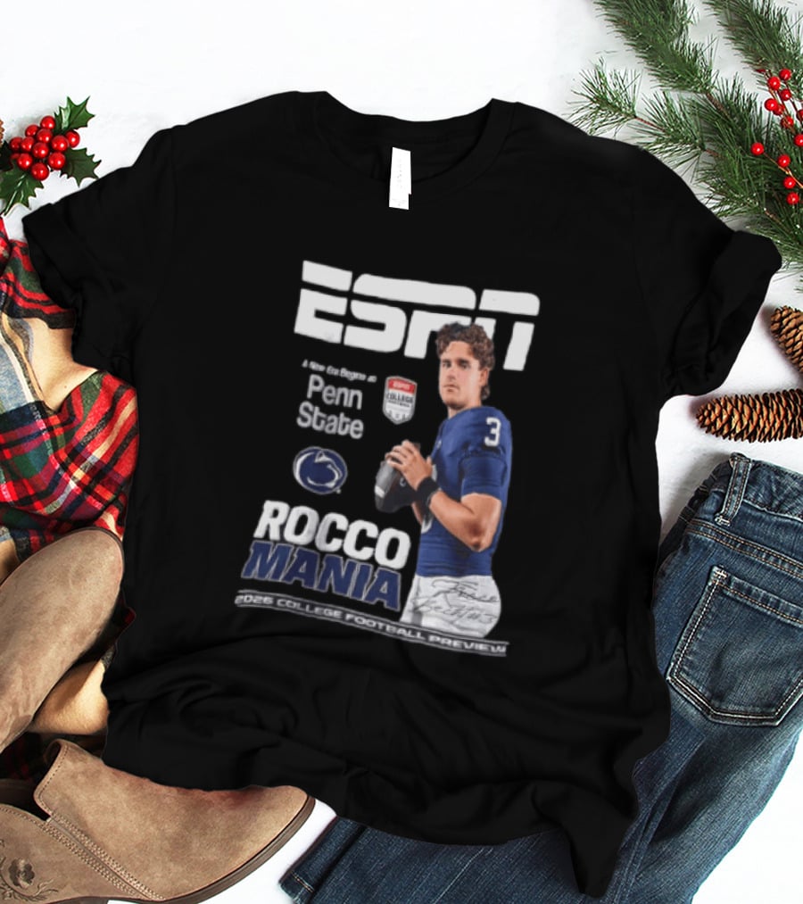 ESPN Exclusive Rocco Mania Penn State College Football Preview 2026 T-Shirt