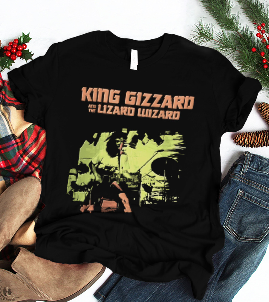 King Gizzard And The Lizard Wizard Live Stage Performance Green Yellow Abstract T-Shirt