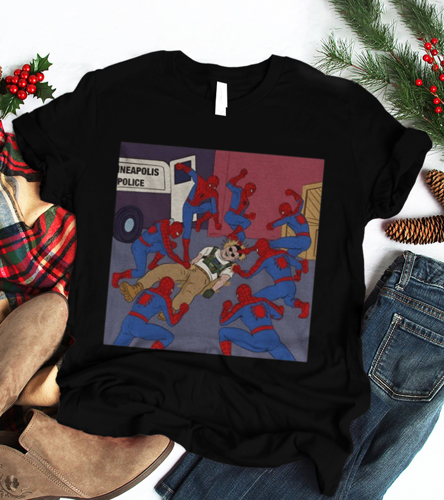 Spider Man How To Fight Fascism Neapolis Police Scene T-Shirt