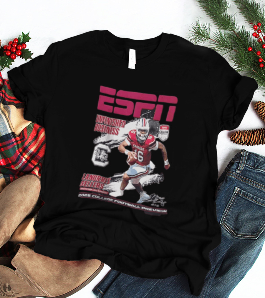 ESPN Unfinished Business LaNorris Sellers South Carolina 2026 College Football Review T-Shirt