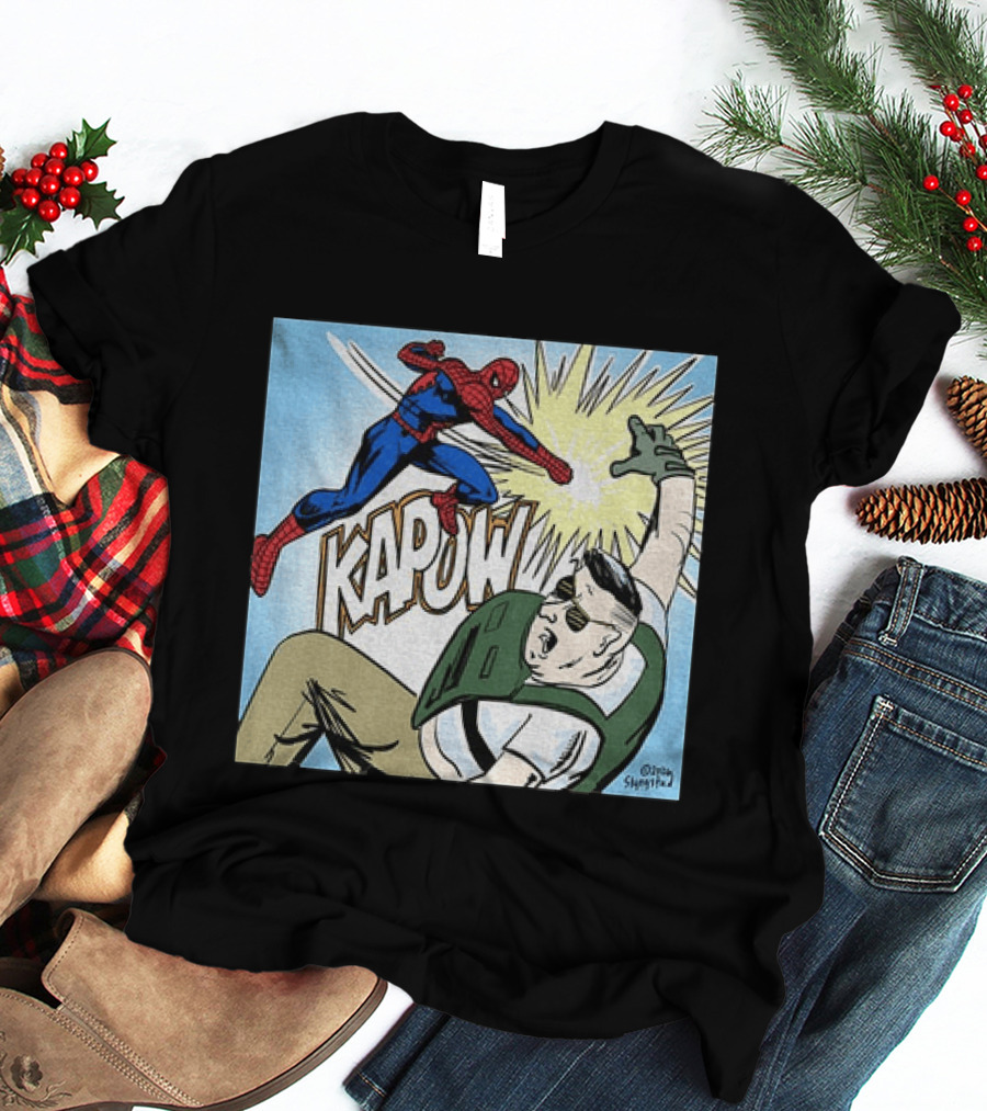 Spider Man Kapow Punch Action Jake Lang Amigo Da Militancia T-Shirt