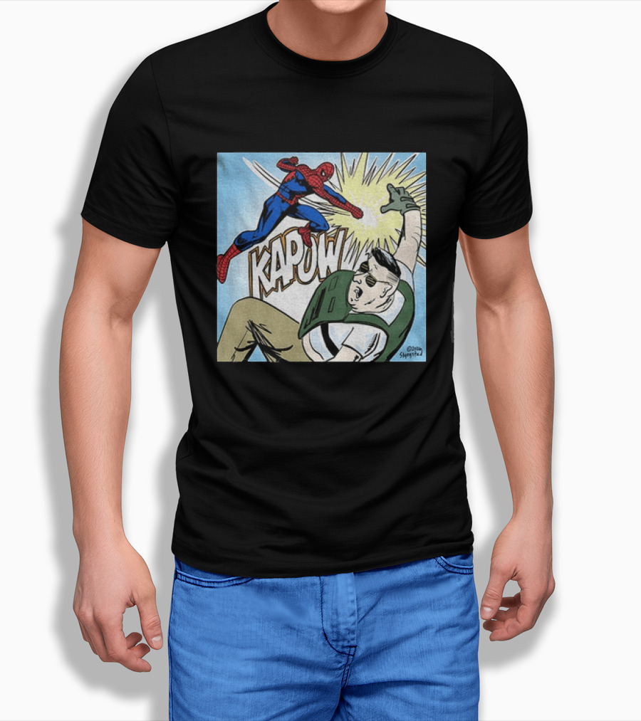 Spider Man Kapow Punch Action Jake Lang Amigo Da Militancia T-Shirt