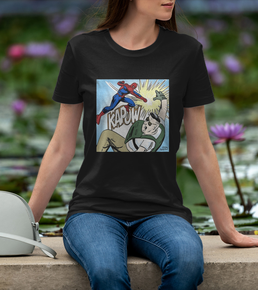 Spider Man Kapow Punch Action Jake Lang Amigo Da Militancia T-Shirt