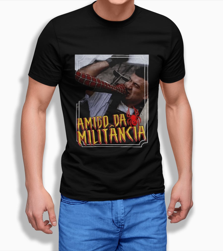 Amigo Da Militância Spider Man Punching T-Shirt
