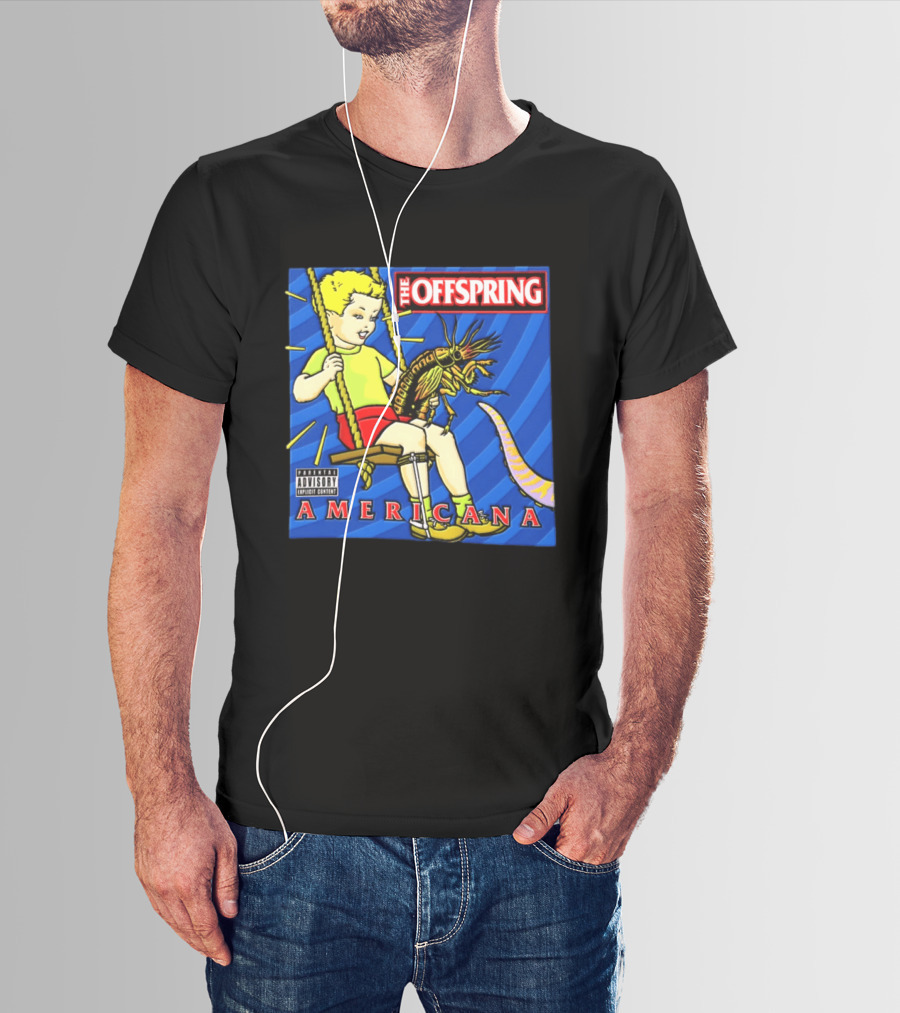 The Offspring Americana Album Cover Kid Holding Lobster Tentacle Explicit Content T-Shirt