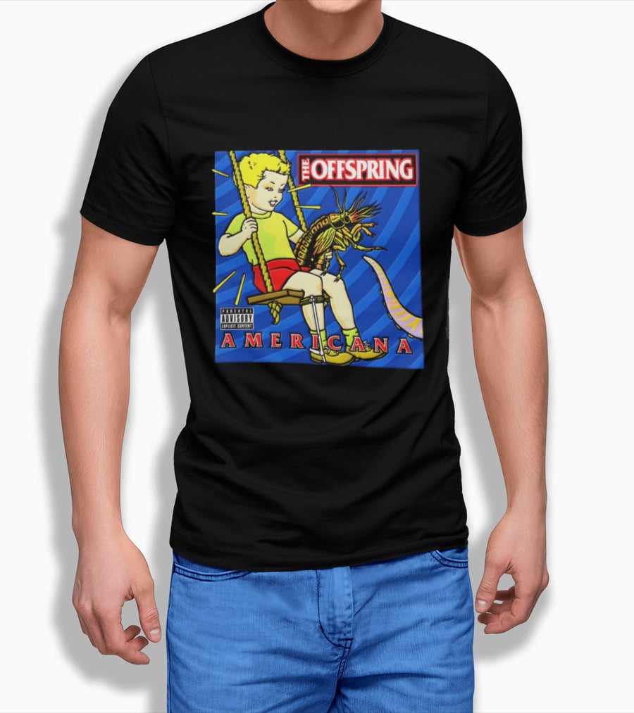 The Offspring Americana Album Cover Kid Holding Lobster Tentacle Explicit Content T-Shirt