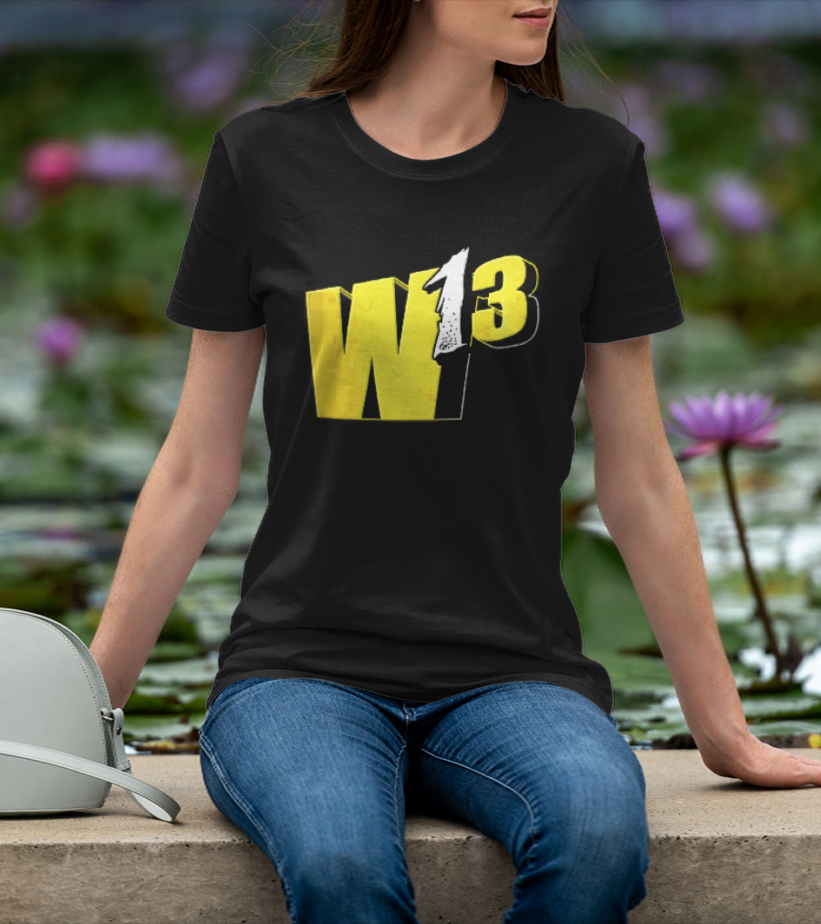 W13 Yellow 3D Bold Number T-Shirt