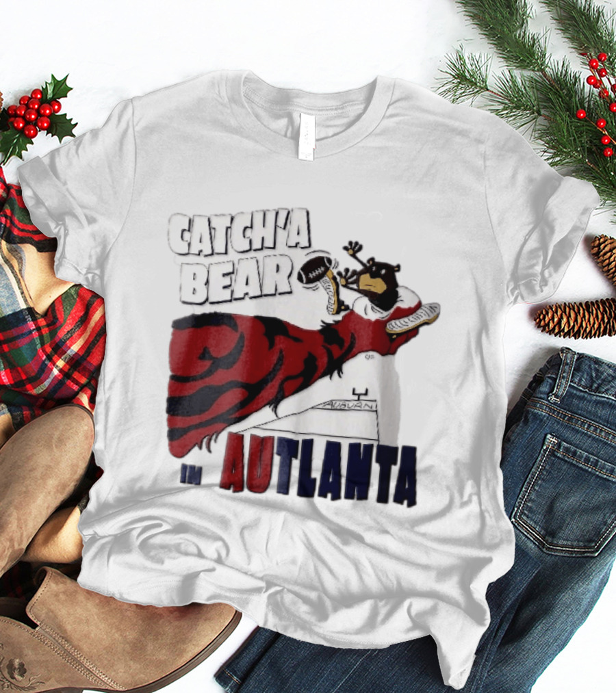 Catch A Bear Auburn Tigers Autlanta Football Cartoon T-Shirt