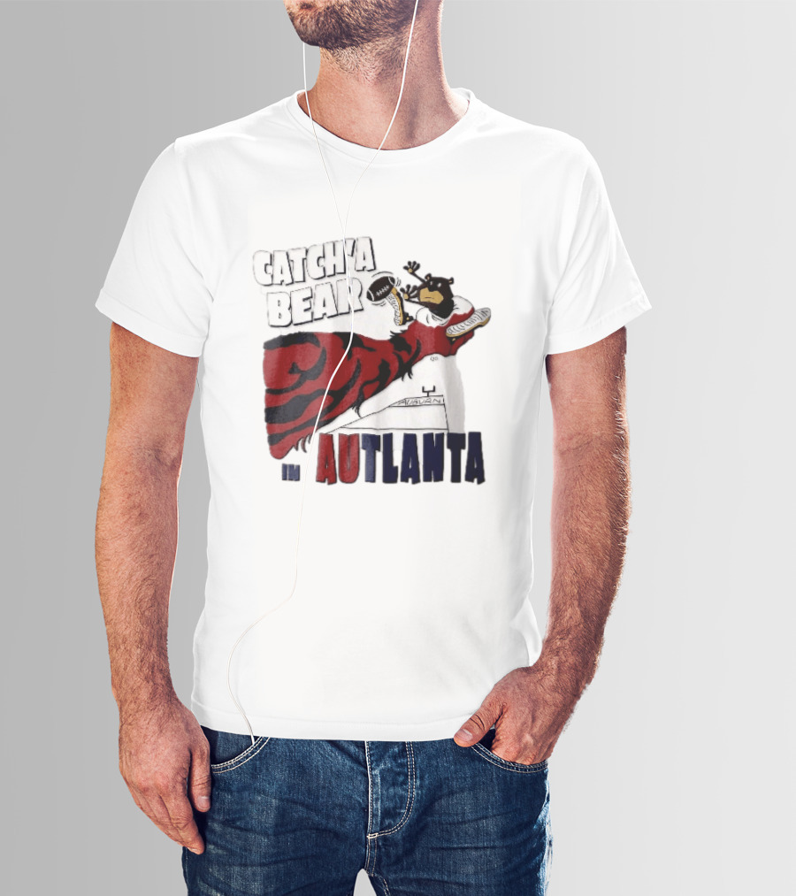 Catch A Bear Auburn Tigers Autlanta Football Cartoon T-Shirt