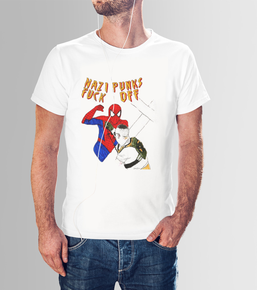 Nazi Punks Fuck Off Spider Man Punching T-Shirt