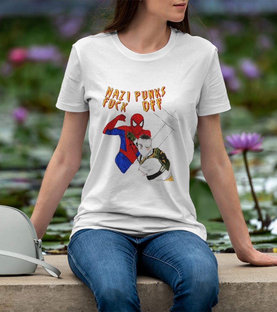 Nazi Punks Fuck Off Spider Man Punching T-Shirt