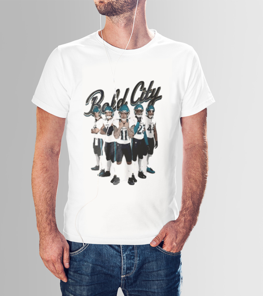 Bold City Jacksonville Jaguars Five Players Collage T-Shirt
