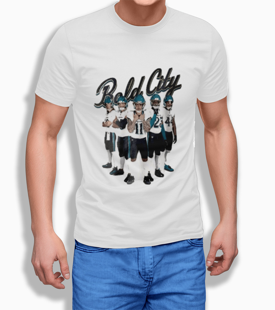 Bold City Jacksonville Jaguars Five Players Collage T-Shirt