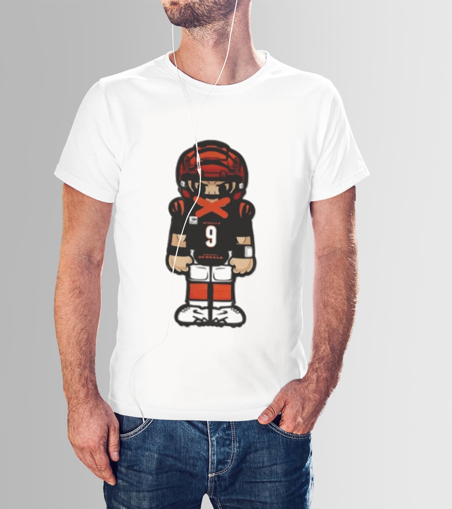 Joe Burrow Cincinnati Bengals 9 Chibi Football 2026 T-Shirt