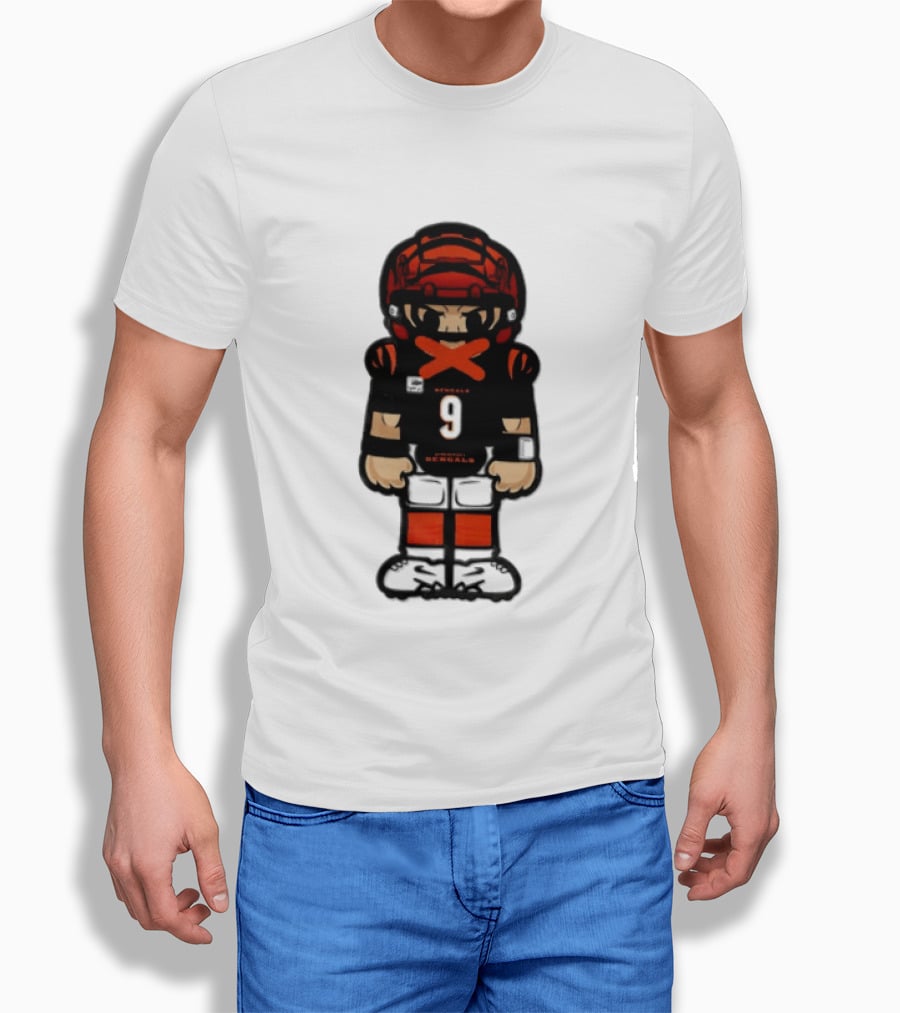 Joe Burrow Cincinnati Bengals 9 Chibi Football 2026 T-Shirt