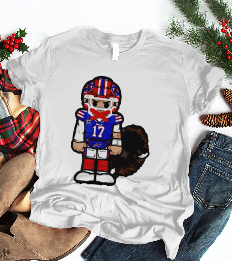 Josh Allen Buffalo Bills 17 Chibi Football 2026 T-Shirt