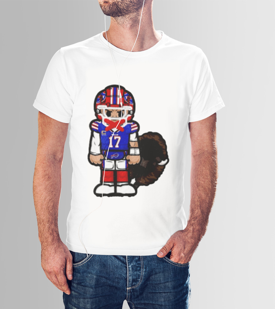 Josh Allen Buffalo Bills 17 Chibi Football 2026 T-Shirt