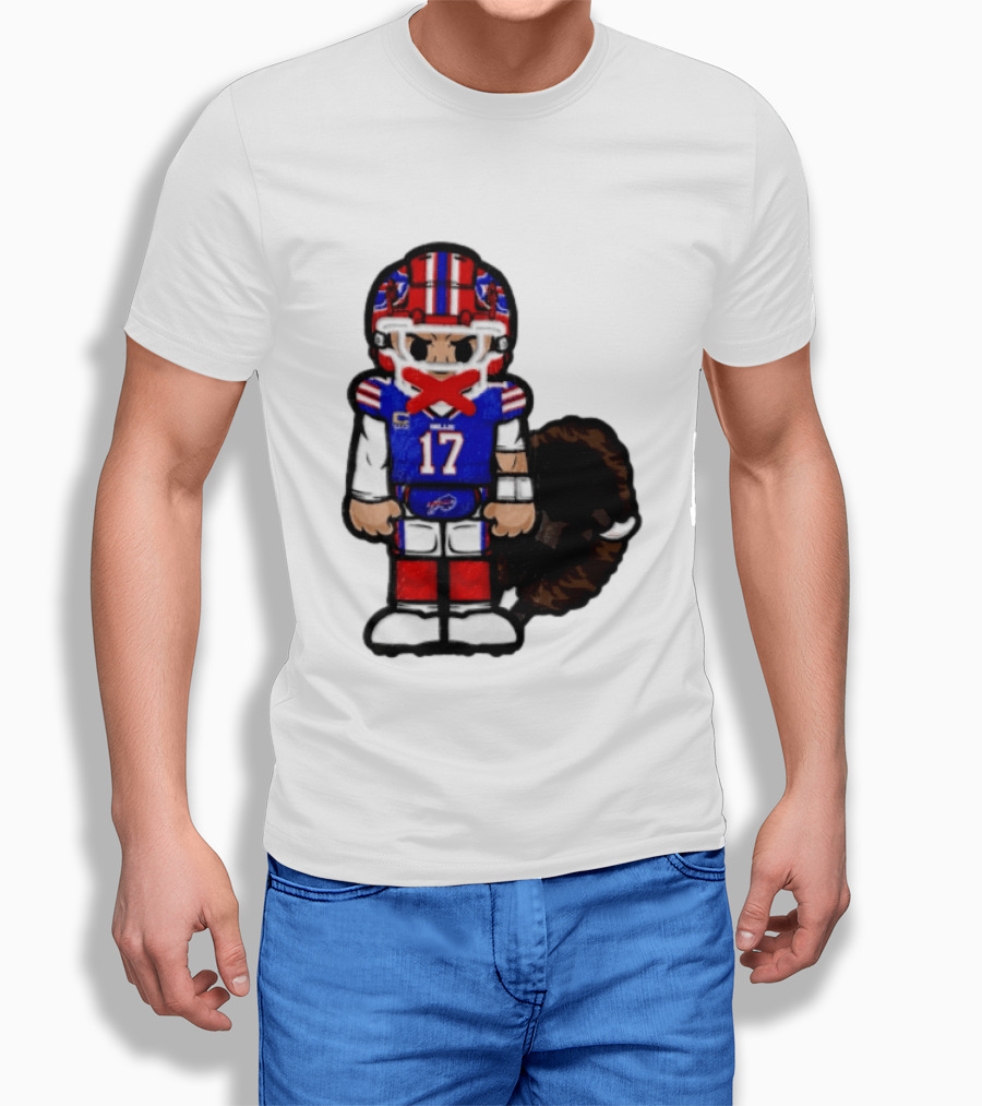Josh Allen Buffalo Bills 17 Chibi Football 2026 T-Shirt