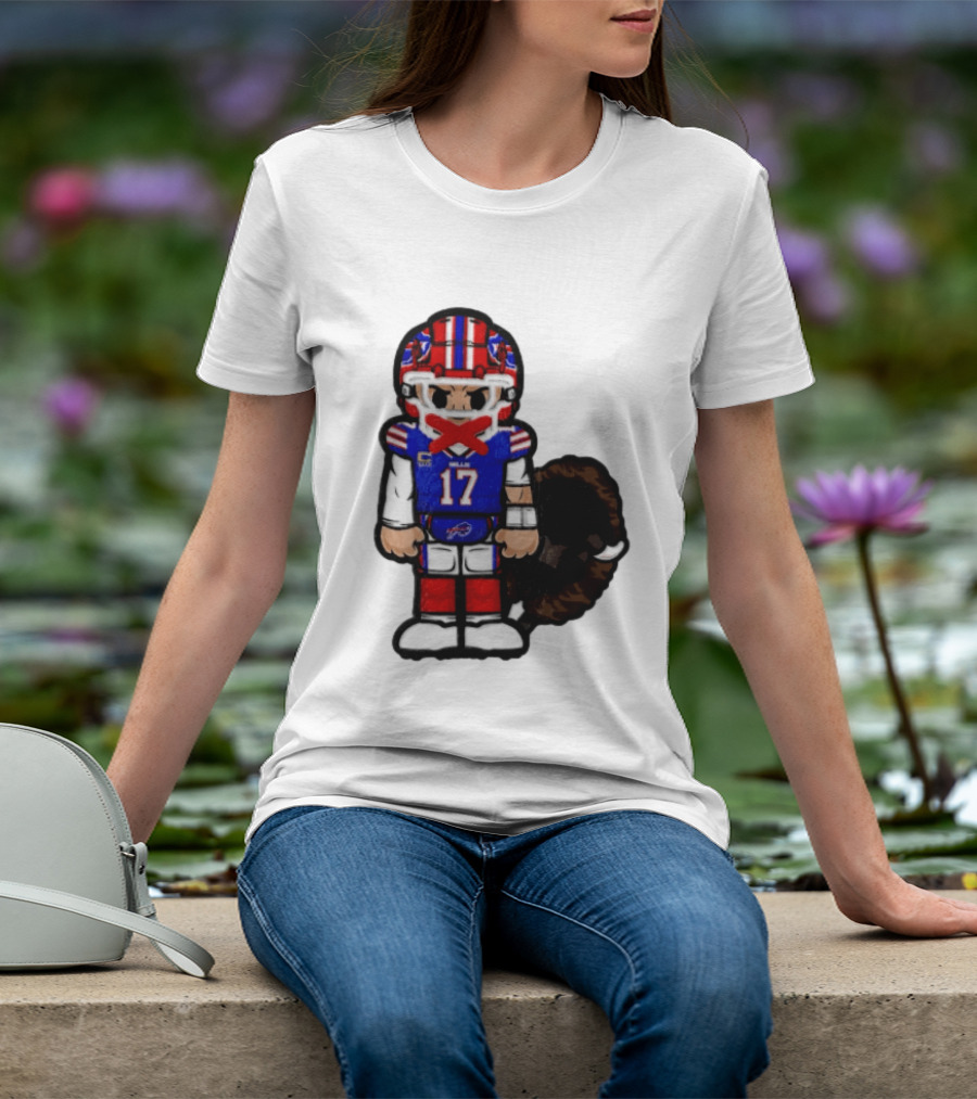 Josh Allen Buffalo Bills 17 Chibi Football 2026 T-Shirt