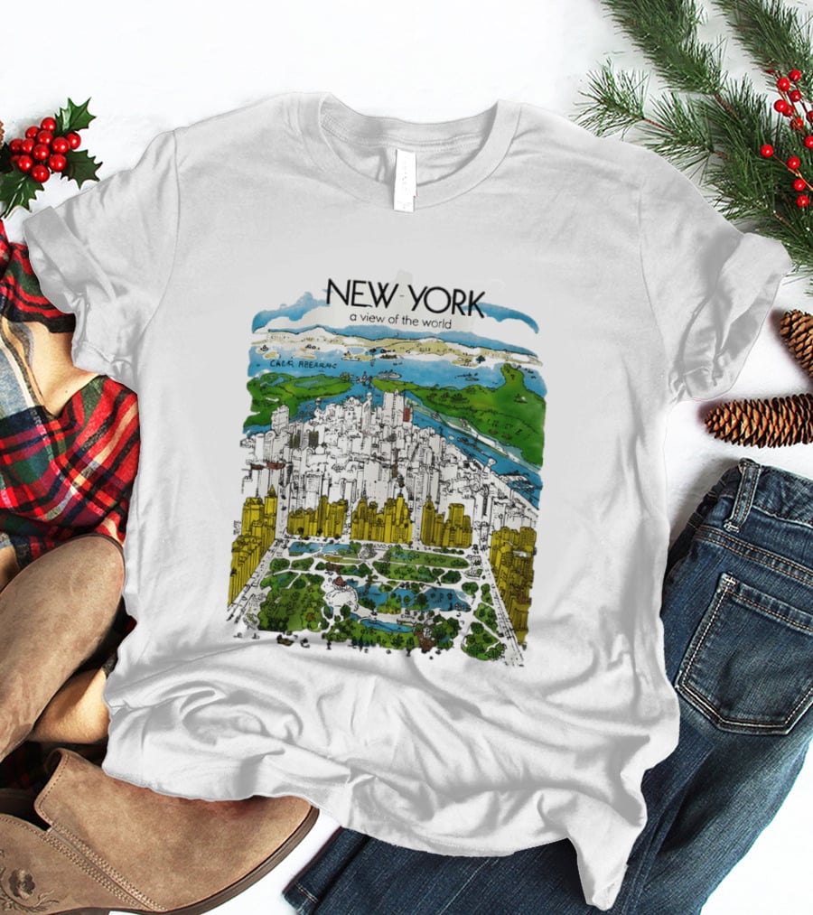 New York A View Of The World Carla Safernac T-Shirt