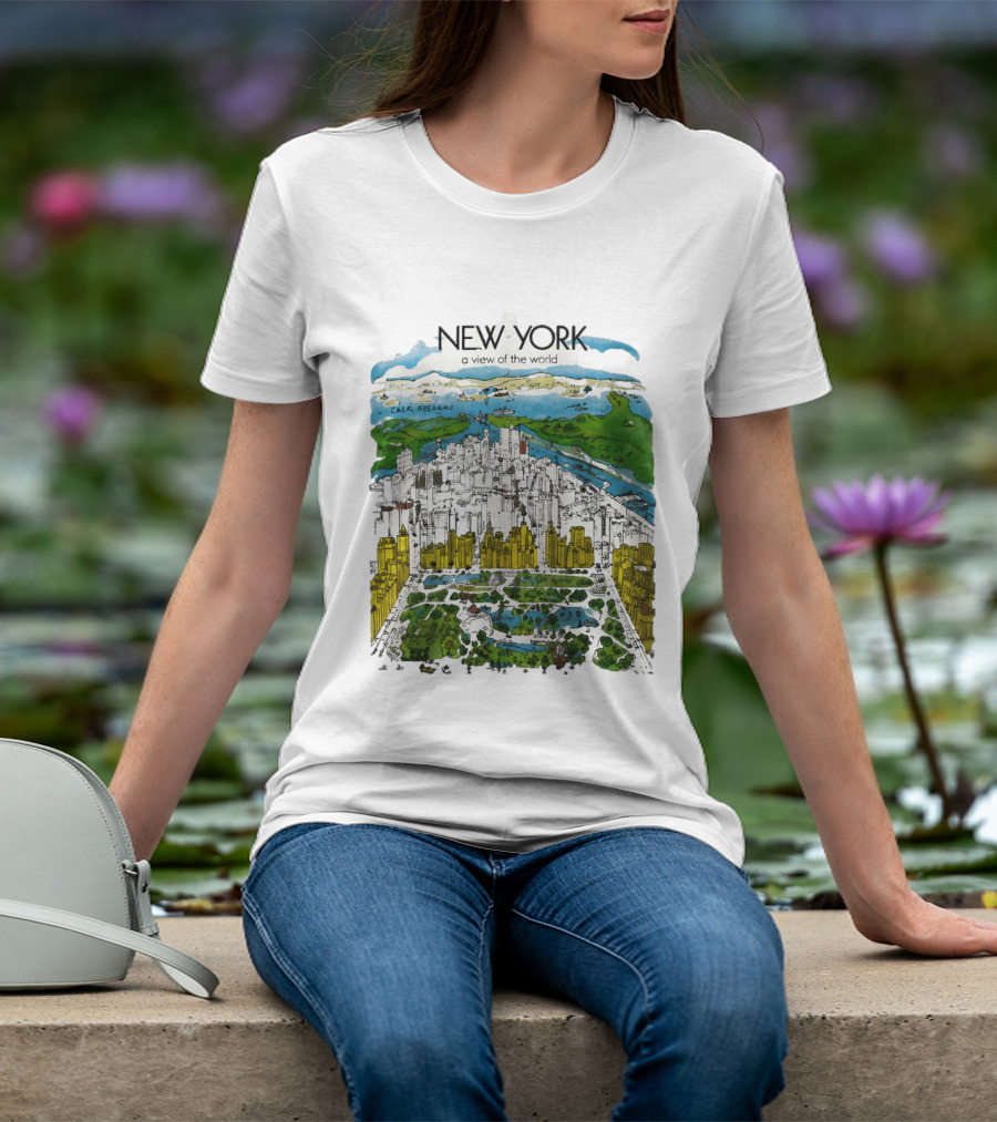 New York A View Of The World Carla Safernac T-Shirt