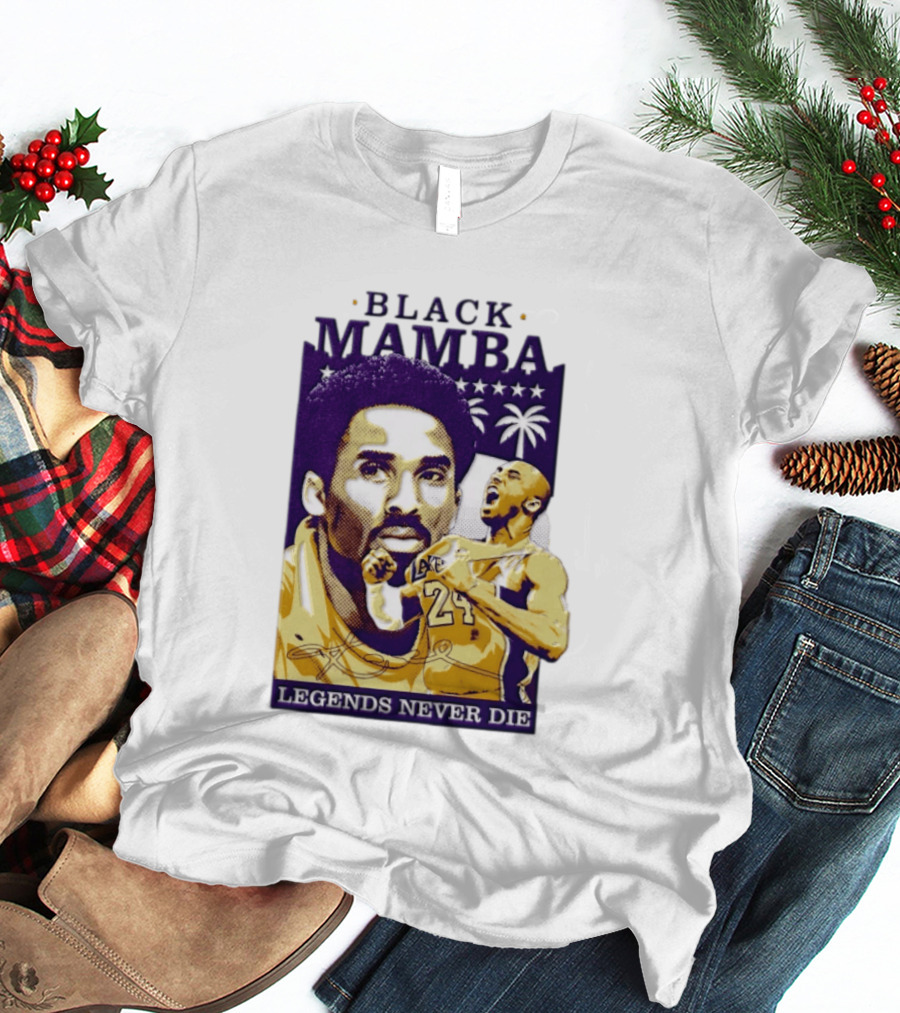 Kobe Bryant Black Mamba Legends Never Die Los Angeles Lakers 24 NBA Basketball T-Shirt