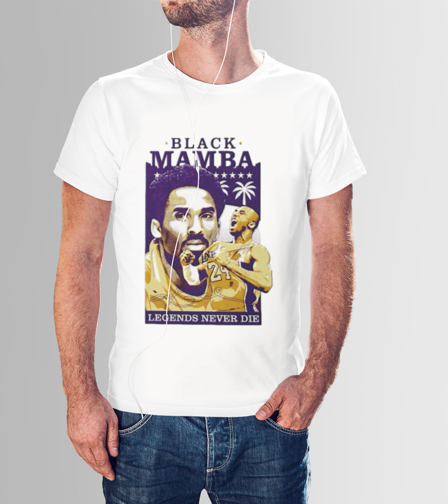 Kobe Bryant Black Mamba Legends Never Die Los Angeles Lakers 24 NBA Basketball T-Shirt