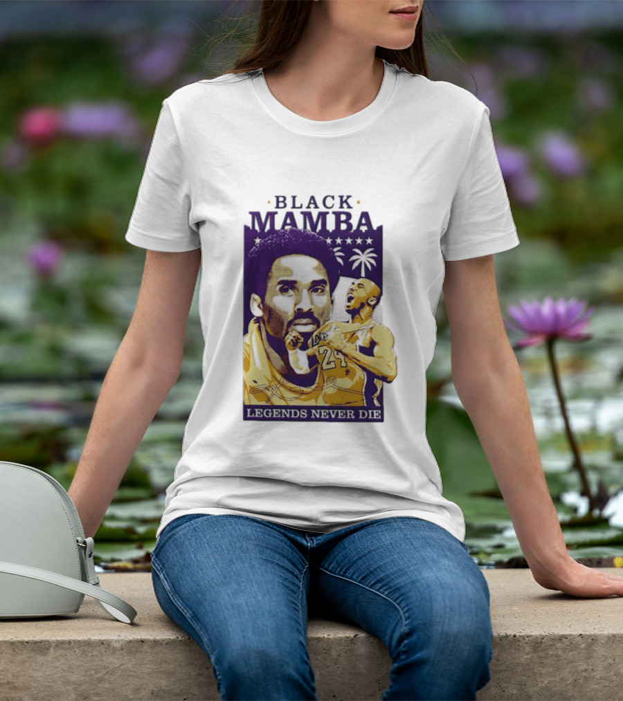 Kobe Bryant Black Mamba Legends Never Die Los Angeles Lakers 24 NBA Basketball T-Shirt