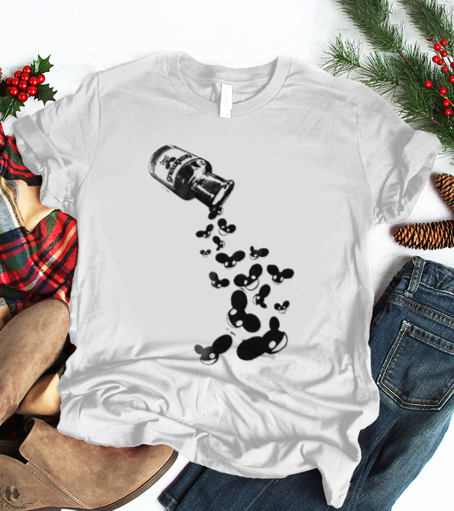 Deadmau5 Tipped Glass Medicine Bottle Mouse Head Spill T-Shirt