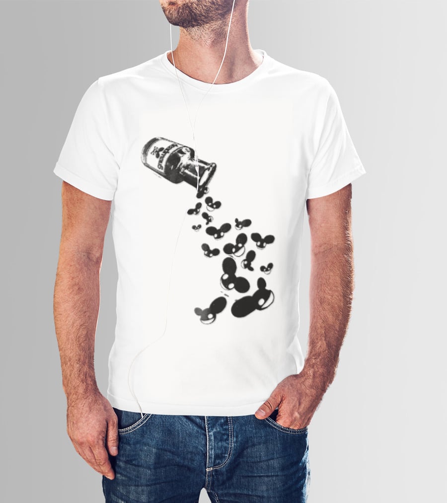 Deadmau5 Tipped Glass Medicine Bottle Mouse Head Spill T-Shirt