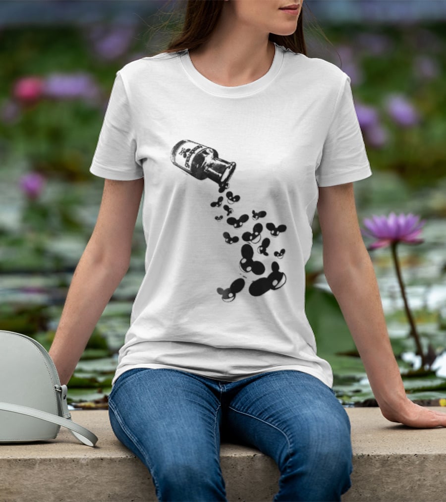 Deadmau5 Tipped Glass Medicine Bottle Mouse Head Spill T-Shirt